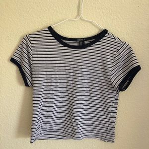 FOREVER 21 STRIPED CROP TOP